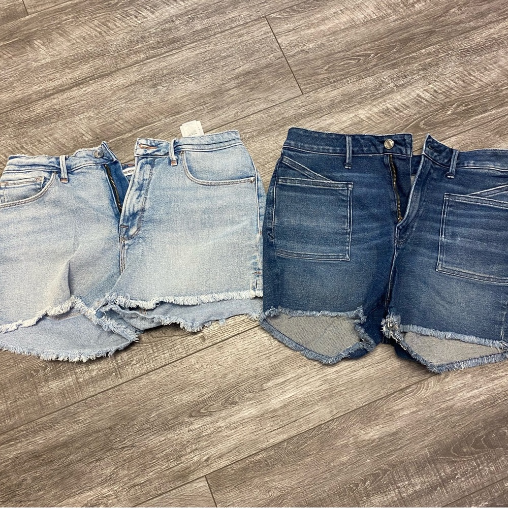 Good American Blue Denim Shorts